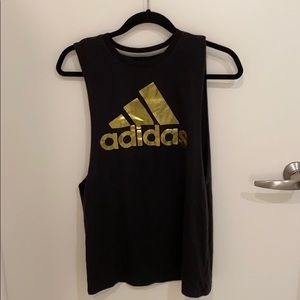 Adidas gold foil tank